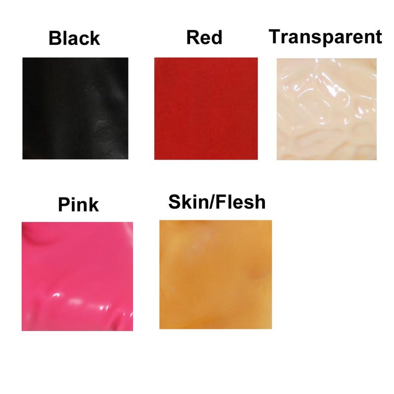 EXLATEX Rubber Secrets Short Latex Mixed Toes Wrist Gloves (Small,Black) - Image 5
